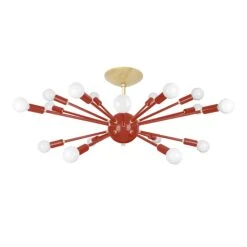 Color Elliptical Sputnik Flush Mount -Cozy Light World 12 sputnik flush mount elliptical brass redridinghood