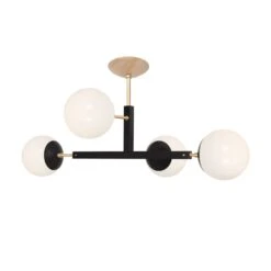 Color Status Flush Mount 35" 37 Color Status Flush Mount 35" -Cozy Light World 12 status flush mount brass black 1