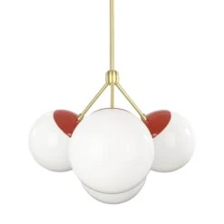 Color Tetra Chandelier -Cozy Light World 12 tetra globe chandelier brass redridinghood white