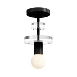 Bling Flush Mount -Cozy Light World 13 bling flush mount black black