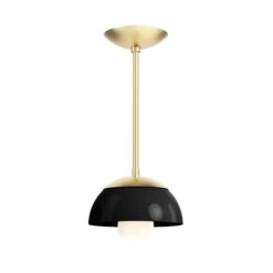 Color Cadbury Pendant 8" -Cozy Light World 13 cadburry pendant 8 brass black