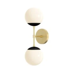 Color Cap Double Sconce 6" -Cozy Light World 13 cap double sconce 6 brass black
