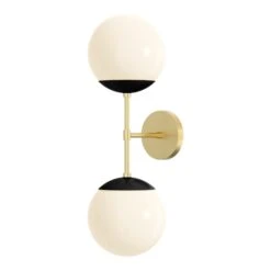 Color Cap Double Sconce 8" -Cozy Light World 13 cap double sconce 8 brass black