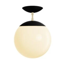 Color Cap Flush Mount 10" -Cozy Light World 13 cap flush mount 10 brass black
