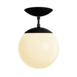 Cap Flush Mount 8" -Cozy Light World 13 cap flush mount 8 nickel black