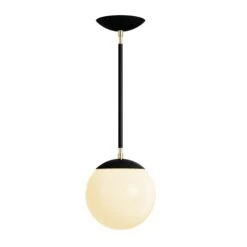 Color Cap Pendant 8" -Cozy Light World 13 cap globe pendant 8 brass black