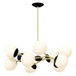 Color Crown Chandelier 32" 39 Color Crown Chandelier 32" -Cozy Light World 13 crown chandelier 32 brass black
