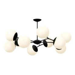 Crown Flush Mount 46" -Cozy Light World 13 crown flush mount 46 black black