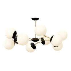 Color Crown Flush Mount 46" 38 Color Crown Flush Mount 46" -Cozy Light World 13 crown flush mount 46 brass black