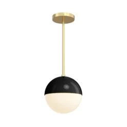 Color Lure Pendant 8" -Cozy Light World 13 lure pendant 8 brass black