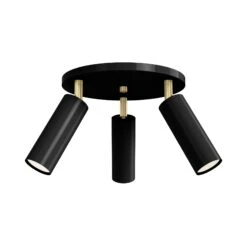 Color Pose Flush Mount -Cozy Light World 13 pose flush mount brass black