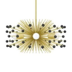Color Beaded Urchin Chandelier 20" 35 Color Beaded Urchin Chandelier 20" -Cozy Light World 14 beaded urchin chandelier 20 brass black 1