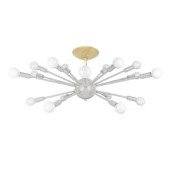 Color Elliptical Sputnik Flush Mount -Cozy Light World 15 sputnik flush mount elliptical brass chalk