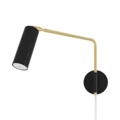 Color Reader Swing Arm Plug-in Sconce - 17" Arm 33 Color Reader Swing Arm Plug-in Sconce - 17" Arm -Cozy Light World 17 reader swing arm plug in sconce brass black
