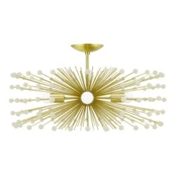 Color Beaded Urchin Flush Mount 27" -Cozy Light World 2 beaded urchin flush mount 27 brass bone