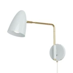 Color Boom Swing Arm Plug-in Sconce - 9" Arm -Cozy Light World 2 boom swing arm sconce plug in 9 brass chalk