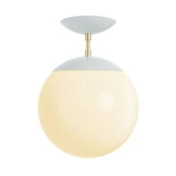 Color Cap Flush Mount 10" -Cozy Light World 2 cap flush mount 10 brass chalk