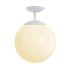 Color Cap Flush Mount 12" -Cozy Light World 2 cap flush mount 12 brass chalk