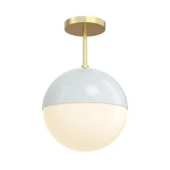Color Lure Flush Mount 10" -Cozy Light World 2 lure flush mount 10 brass chalk