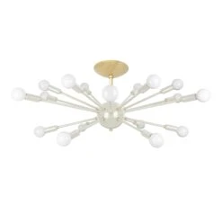Color Elliptical Sputnik Flush Mount -Cozy Light World 2 sputnik flush mount elliptical brass bone