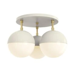 Color Ballsy Flush Mount -Cozy Light World 3 ballsy flush mount brass bone