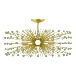 Color Beaded Urchin Flush Mount 27" -Cozy Light World 3 beaded urchin flush mount 27 brass spa