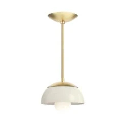 Color Cadbury Pendant 8" -Cozy Light World 3 cadburry pendant 8 brass bone