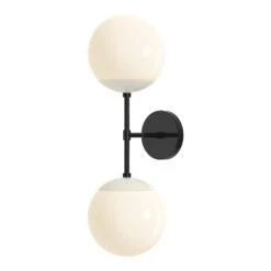 Color Cap Double Sconce 8" -Cozy Light World 3 cap double sconce 8 black bone fb9e836a 4a3d 4ffa 9168 41cea9b7305f