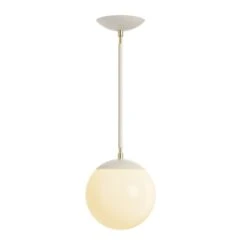 Color Cap Pendant 8" -Cozy Light World 3 cap globe pendant 8 brass bone