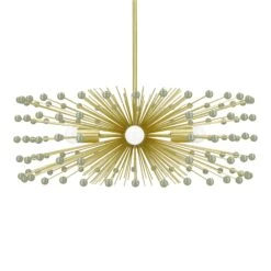 Color Beaded Urchin Chandelier 27" 31 Color Beaded Urchin Chandelier 27" -Cozy Light World 3 color beaded urchin chandelier 27 brass spa