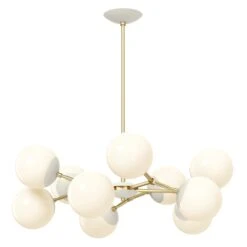 Color Crown Chandelier 32" 29 Color Crown Chandelier 32" -Cozy Light World 3 crown chandelier 32 brass bone