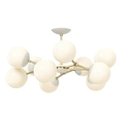 Color Crown Flush Mount 32" 31 Color Crown Flush Mount 32" -Cozy Light World 3 crown flush mount 32 brass bone