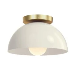 Color Hemi Flush Mount 10" 28 Color Hemi Flush Mount 10" -Cozy Light World 3 hemi flush mount 10 brass bone