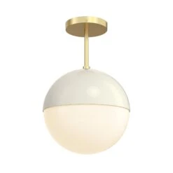 Color Lure Flush Mount 10" -Cozy Light World 3 lure flush mount 10 brass bone