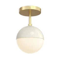 Color Lure Flush Mount 6" 26 Color Lure Flush Mount 6" -Cozy Light World 3 lure flush mount 6 brass bone