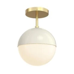 Color Lure Flush Mount 8" 27 Color Lure Flush Mount 8" -Cozy Light World 3 lure flush mount 8 brass bone