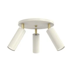 Color Pose Flush Mount -Cozy Light World 3 pose flush mount brass bone