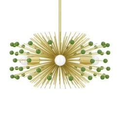 Color Beaded Urchin Chandelier 20" 27 Color Beaded Urchin Chandelier 20" -Cozy Light World 4 beaded urchin chandelier 20 brass pythongreen