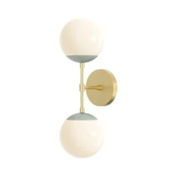 Color Cap Double Sconce 6" -Cozy Light World 4 cap double sconce 6 brass spa