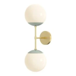 Color Cap Double Sconce 8" -Cozy Light World 4 cap double sconce 8 brass spa