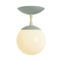 Color Cap Flush Mount 6" -Cozy Light World 4 cap flush mount 6 brass spa