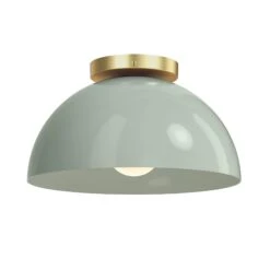 Color Hemi Flush Mount 12" -Cozy Light World 4 hemi flush mount 12 brass spa