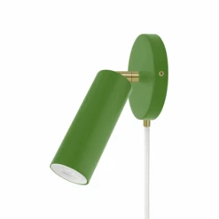 Color Reader Plug-In Sconce - No Arm -Cozy Light World 4 reader plugin sconce no arm brass pythongreen