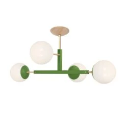 Color Status Flush Mount 35" 29 Color Status Flush Mount 35" -Cozy Light World 4 status flush mount brass python green 1