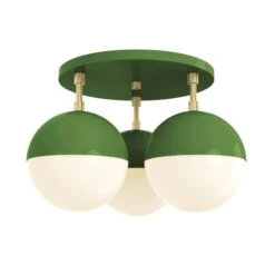 Color Ballsy Flush Mount -Cozy Light World 5 ballsy flush mount brass pythongreen