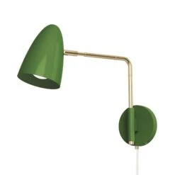 Color Boom Swing Arm Plug-in Sconce - 9" Arm -Cozy Light World 5 boom swing arm sconce plug in 9 brass python green