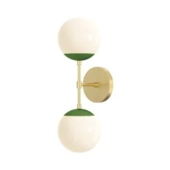 Color Cap Double Sconce 6"