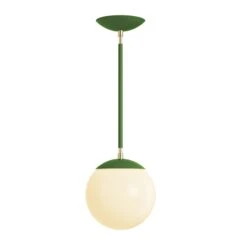 Color Cap Pendant 8" -Cozy Light World 5 cap globe pendant 8 brass pythongreen