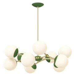 Color Crown Chandelier 32" 31 Color Crown Chandelier 32" -Cozy Light World 5 crown chandelier 32 brass pythongreen