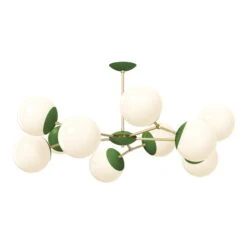 Color Crown Flush Mount 46" 30 Color Crown Flush Mount 46" -Cozy Light World 5 crown flush mount 46 brass pythongreen